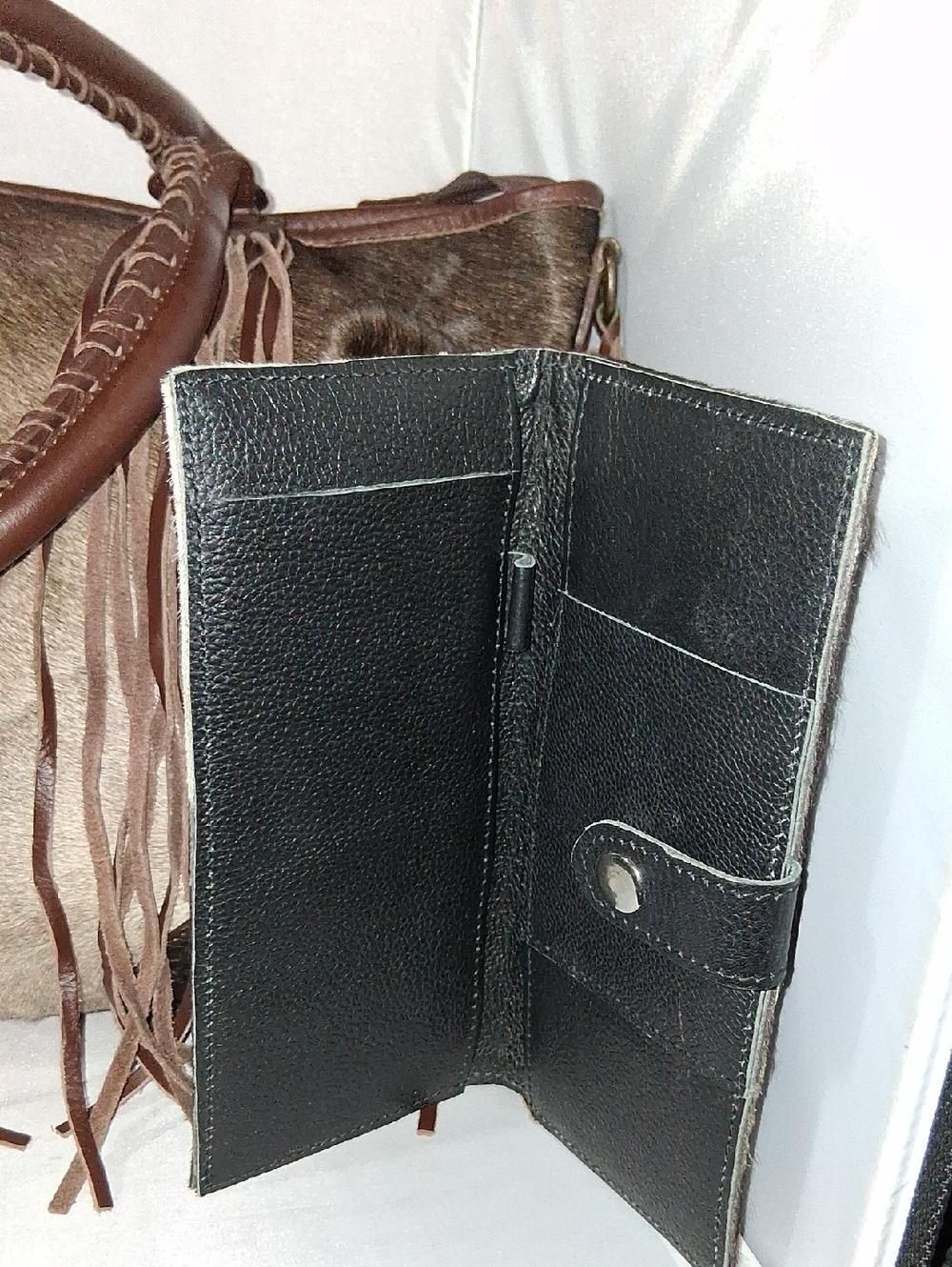 Idyllwind leather and cow hair large tote and wallet - Picture 2 of 16
